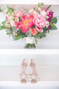 a bright, fresh summer wedding in montreal - shoes and flowers