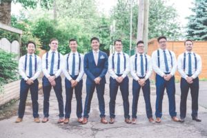 a bright, fresh summer wedding in montreal - groom and groomsmen