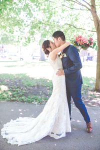 a bright, fresh summer wedding in montreal - bride and groom