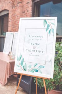 a bright, fresh summer wedding in montreal - welcome sign
