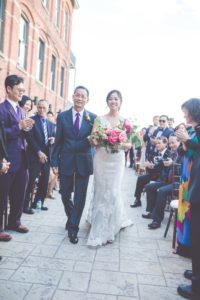 a bright, fresh summer wedding in montreal - bride and father