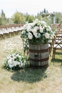 romantic elegant wedding in calgary - aisle decor