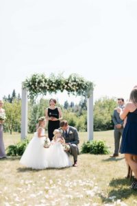 romantic elegant wedding in calgary - ceremony