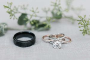 romantic elegant wedding in calgary - wedding rings