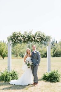 romantic elegant wedding in calgary - bride and groom