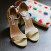 a colourful diy wedding in toronto - sandals and clutch