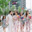 a colourful diy wedding in toronto - bride and wedding party