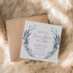 an elegant winter wedding in prince edward island - wedding invitation