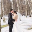 an elegant winter wedding in prince edward island - bride and groom