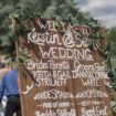 a gold wedding in saskatchewan - wedding signage
