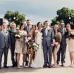 a gold wedding in saskatchewan - bride and groom and bridal party