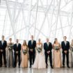 a modern copper and silver wedding in winnipeg, manitoba - bride and groom with wedding party