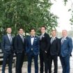 a romantic woodsy wedding in muskoka, ontario - groom and groomsmen
