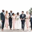 an ultra-romantic wedding in cambridge, ontario - bride and groom with wedding party