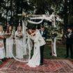 a vibrant mediterranean wedding in caledon, ontario - first kiss