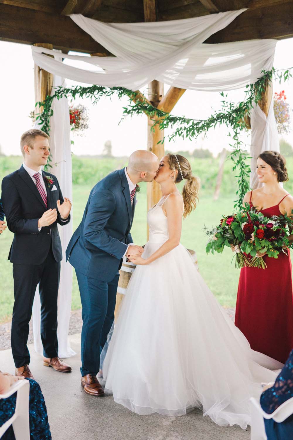 An Enchanting Vineyard Wedding in Ottawa - Bride and groom 
