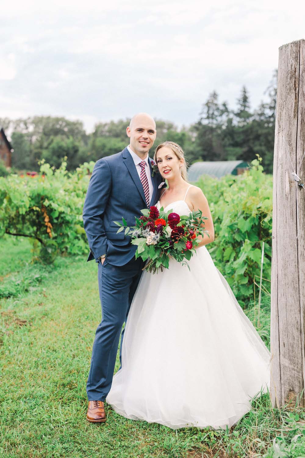 An Enchanting Vineyard Wedding in Ottawa - Bride and groom 