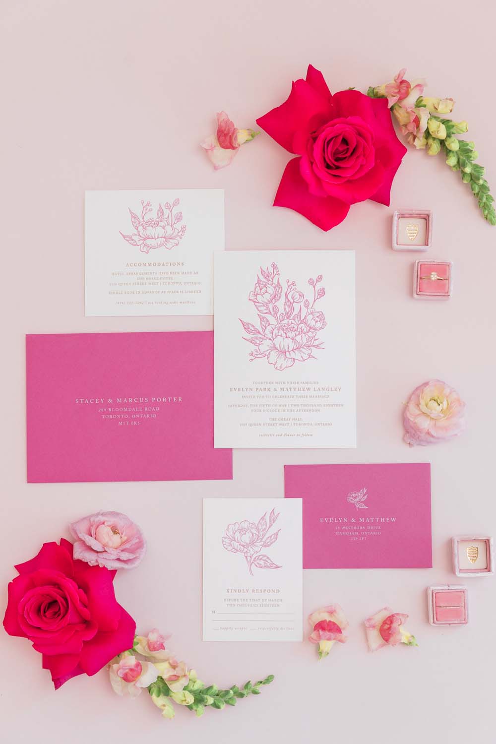 The Prettiest Romantic Pink Wedding Inspiration - wedding stationery