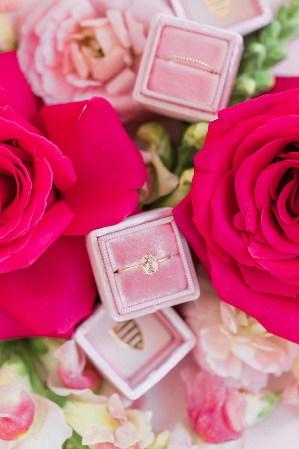 The Prettiest Romantic Pink Wedding Inspiration - wedding rings
