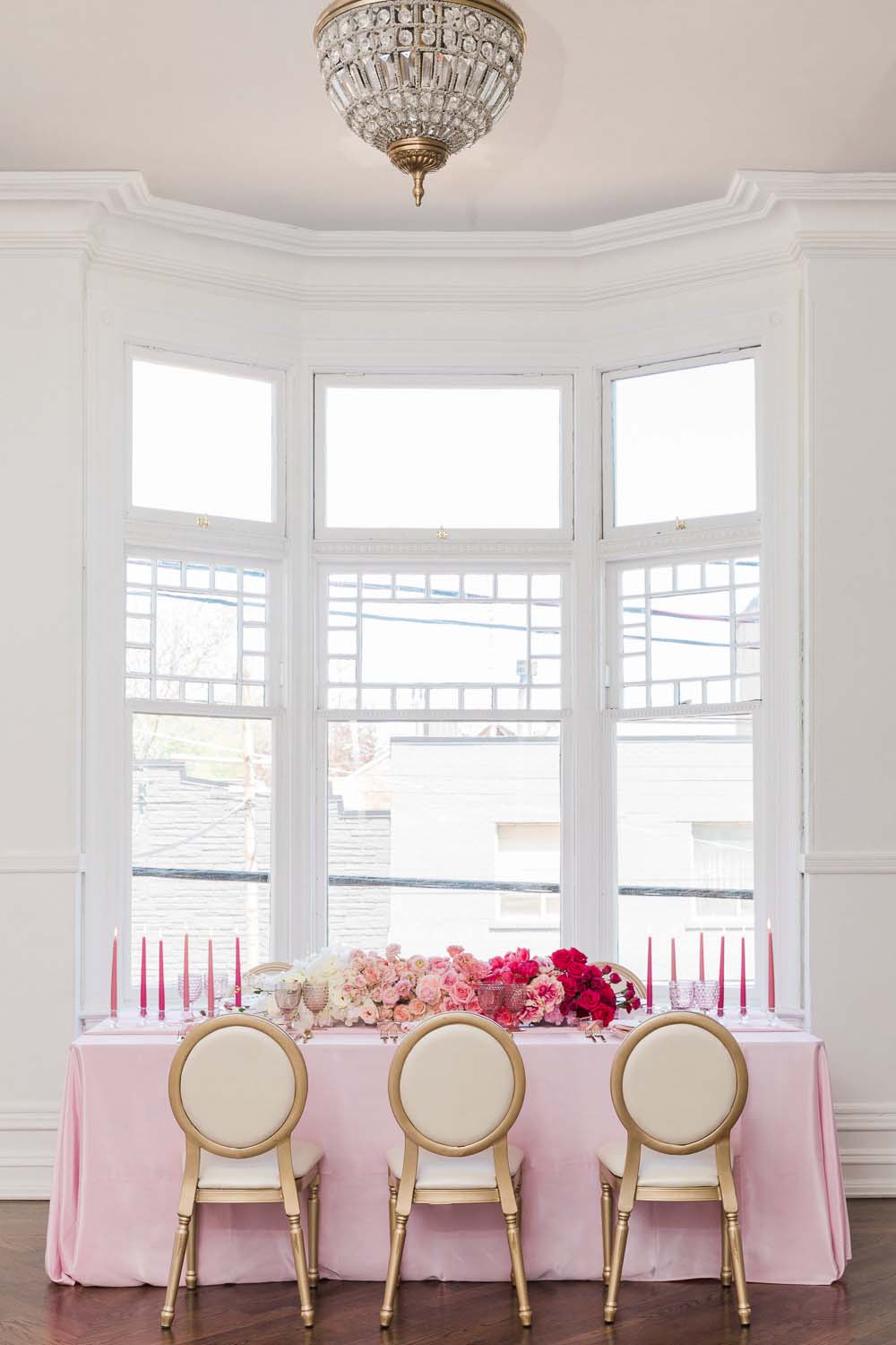 The Prettiest Romantic Pink Wedding Inspiration - reception setup
