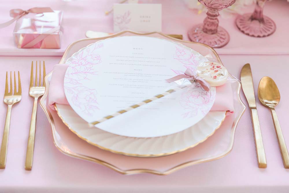 The Prettiest Romantic Pink Wedding Inspiration - menu