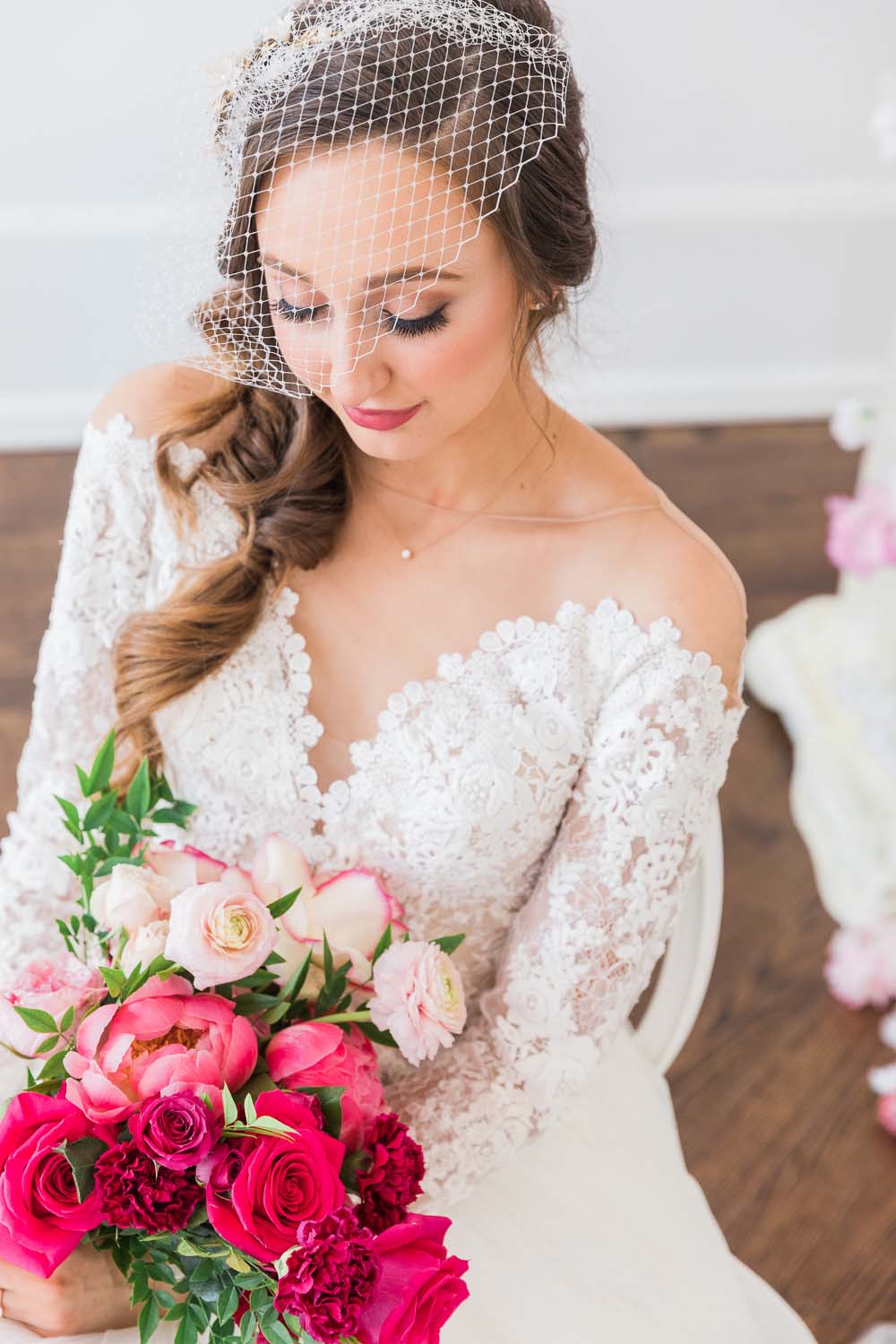 The Prettiest Romantic Pink Wedding Inspiration - bridal makeup