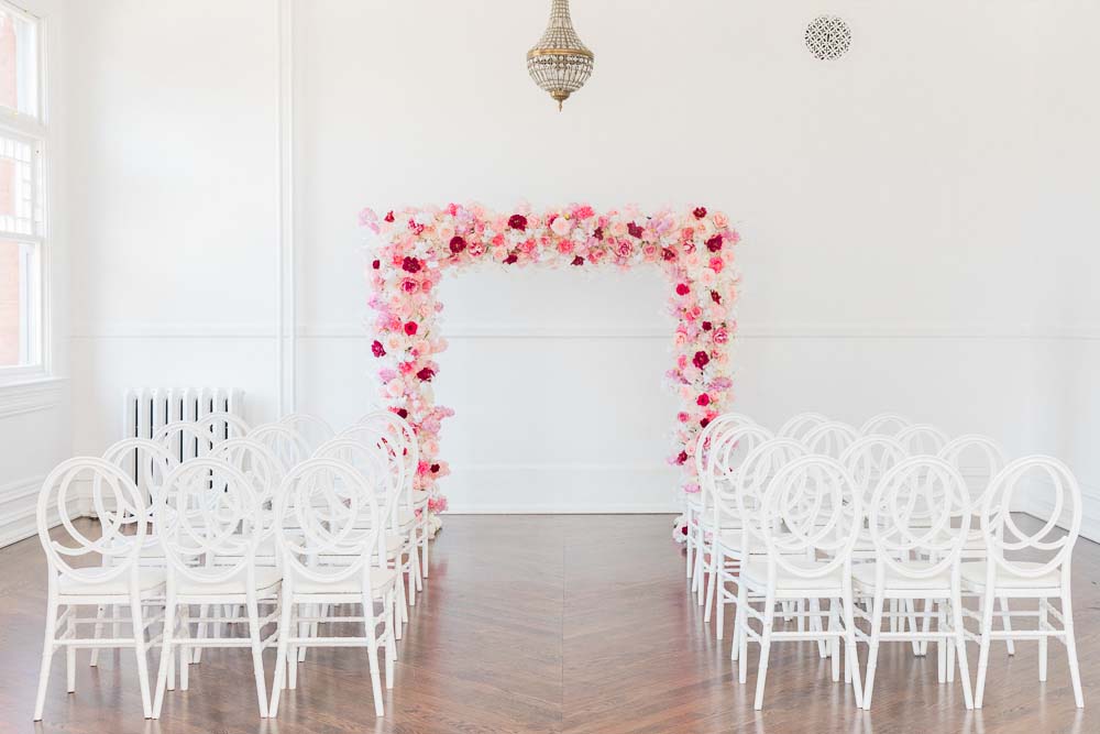 The Prettiest Romantic Pink Wedding Inspiration - ceremony decor