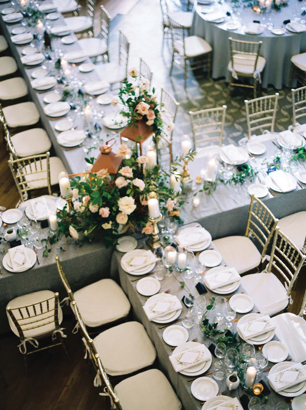 a timeless, romantic wedding in vancouver - reception decor