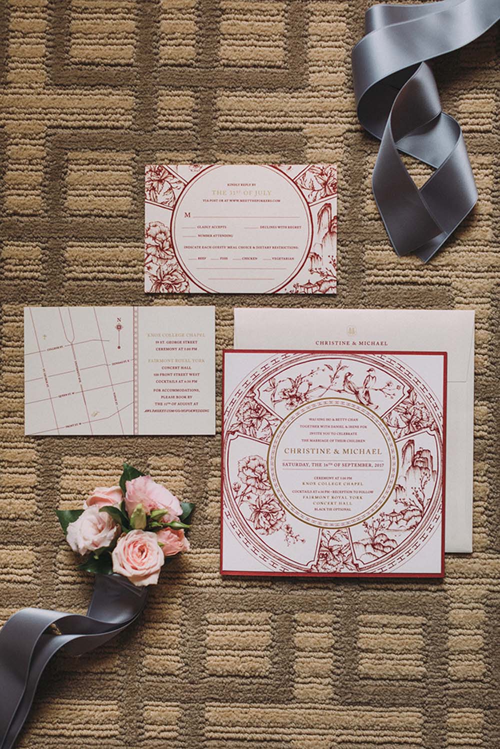 An Elegant Wedding with Cultural Elements - Stationery