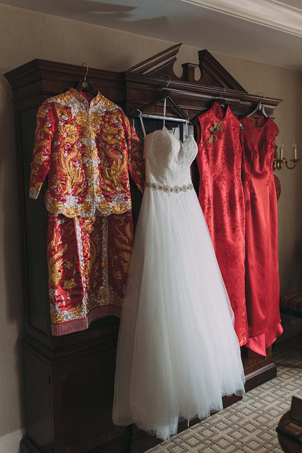 An Elegant Wedding with Cultural Elements - Dresses