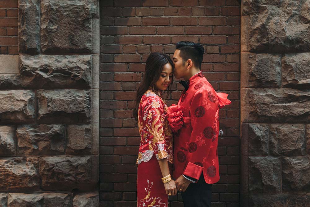 An Elegant Wedding with Cultural Elements - Bride and groom