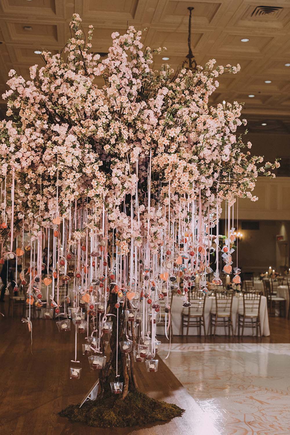 An Elegant Wedding with Cultural Elements - Cherry blossom tree