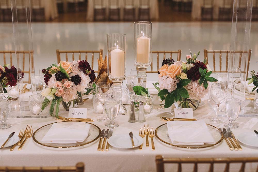 An Elegant Wedding with Cultural Elements - Table setting