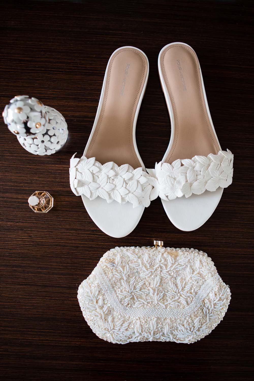 A-Modern-Lakeside-Wedding-In-Burnaby-British-Columbia-Shoes and Clutch