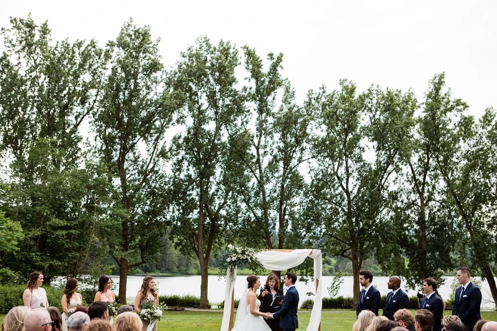 A-Modern-Lakeside-Wedding-In-Burnaby-British-Columbia-Ceremony