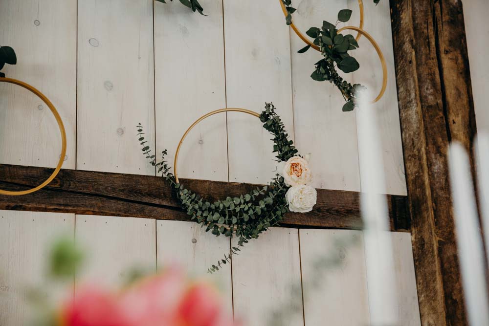 A Rustic-Chic Farm Wedding Outside Of Ottawa - floral hoop