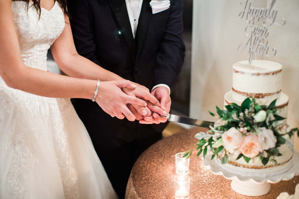 A Rustic, Whimsical Wedding in Tottenham - Cake cutting