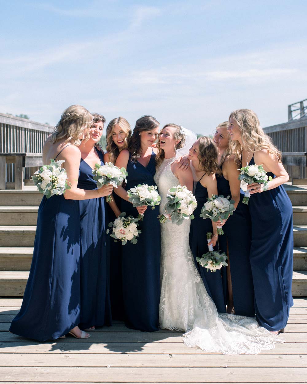 Olympian Rosie McLennan's Cottage Escape Wedding - Bride and bridesmaids