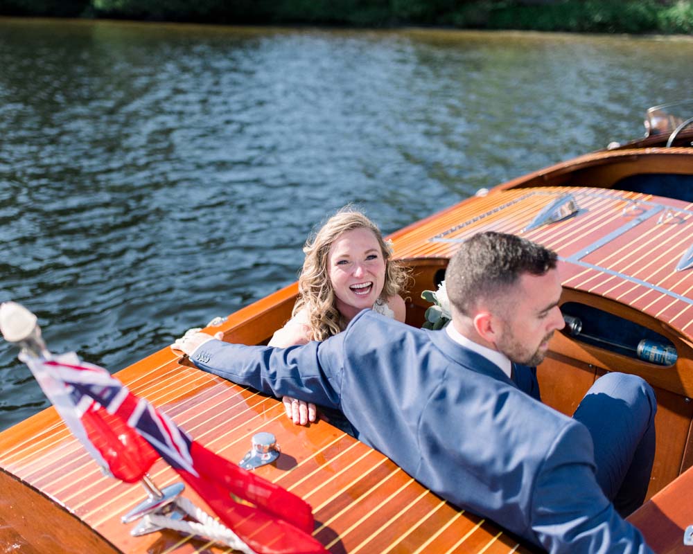 Olympian Rosie McLennan's Cottage Escape Wedding - Boating