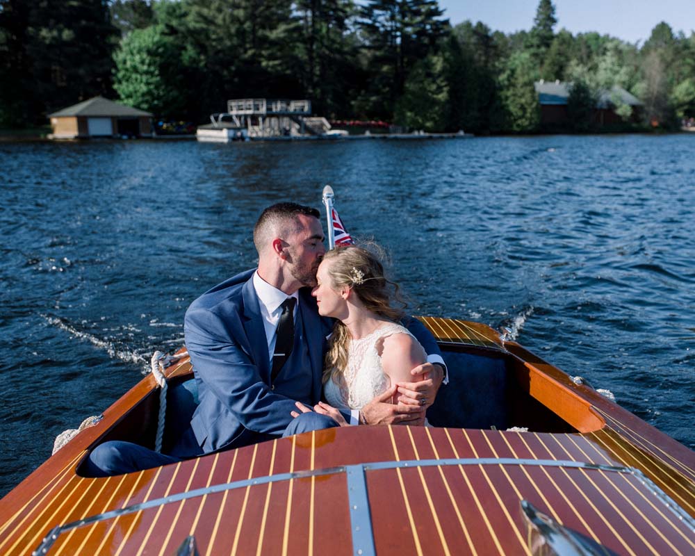 Olympian Rosie McLennan's Cottage Escape Wedding - Boat