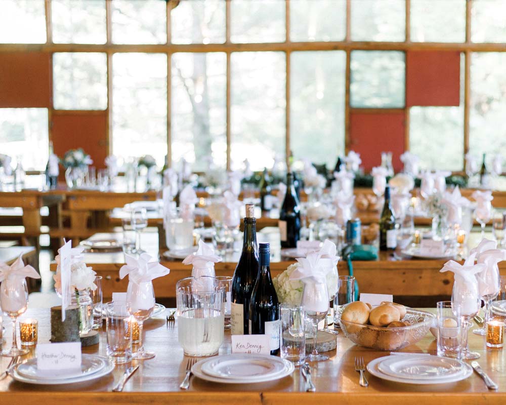 Olympian Rosie McLennan's Cottage Escape Wedding - Table