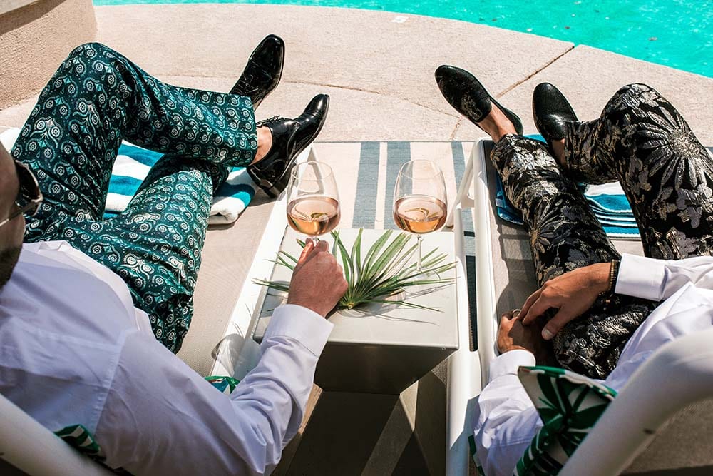 The Style Guys' Fun And Sophisticated Wedding In Palm Springs - grooms