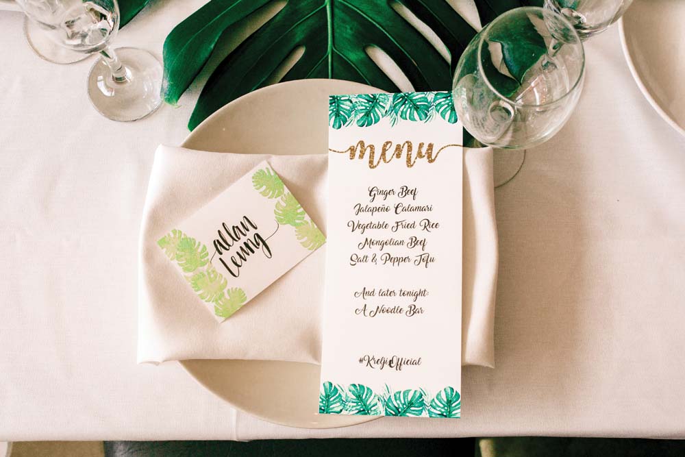 The Style Guys' Fun And Sophisticated Wedding In Palm Springs - menu