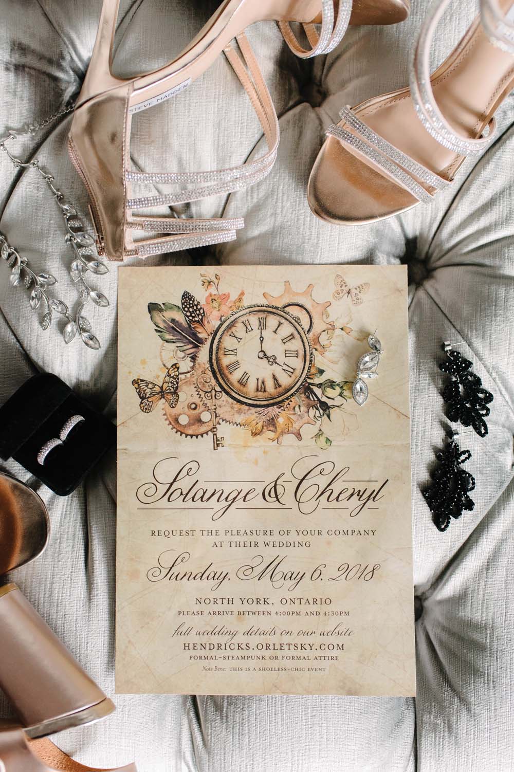 A Steampunk Inspired Wedding in Toronto, Ontario - Invitation