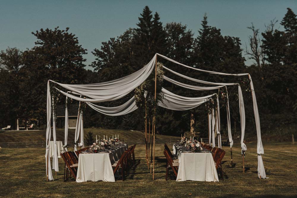 A Romantic and Ethereal Celebration in Fort Langley, BC - table