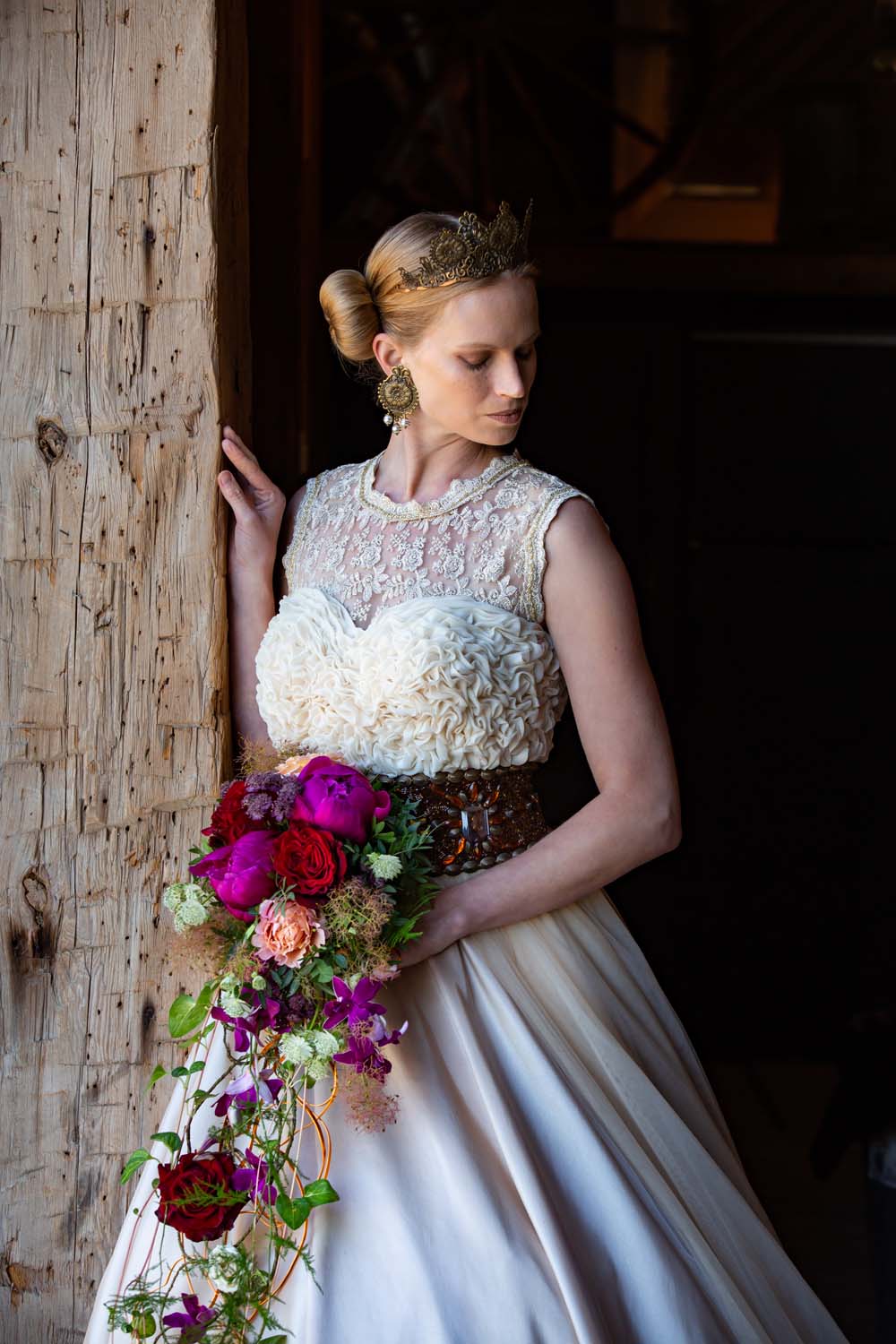 This Styled Shoot Was Inspired By Medieval Royalty - bride