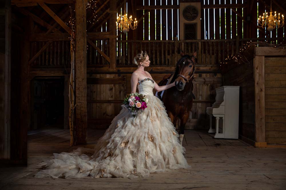 This Styled Shoot Was Inspired By Medieval Royalty - Bride and Horse