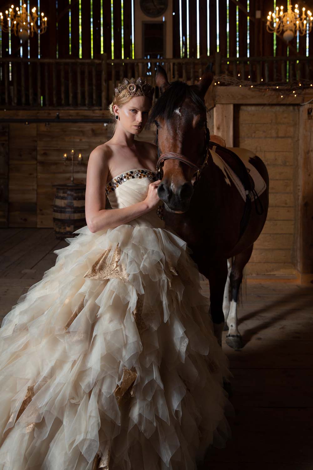 This Styled Shoot Was Inspired By Medieval Royalty - Bride and Horse