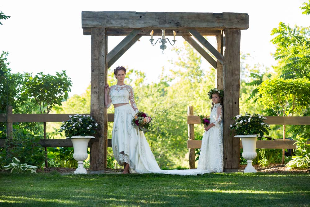 This Styled Shoot Was Inspired By Medieval Royalty - Bride and flower girl