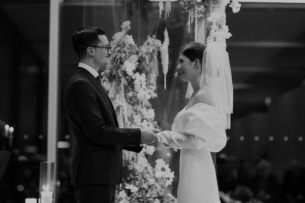 A Minimal Winter Wedding in Toronto, Ontario - Wedding Ceremony
